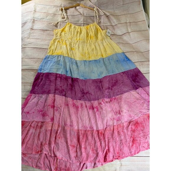 NWT White Birch Women's Tie Dyed Multi Color Tassled Maxi Sun Dress - 3XL - Picture 6 of 15